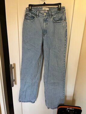 [#69] Abercrombie The 90s Relaxed High Rise Jeans 30/10 Curve Love Light